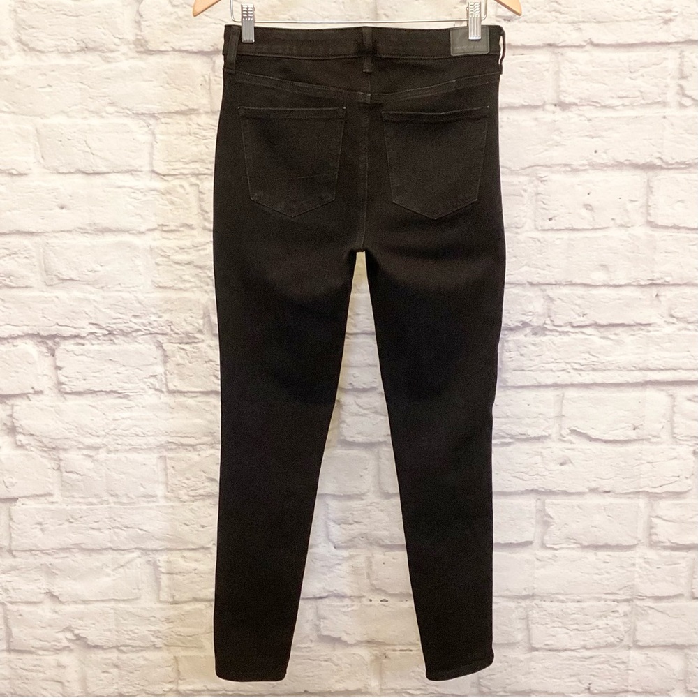 American Eagle 8 Long High Rise Jeggings Black Skinny Women’s Jeans Stretch - Picture 5 of 11